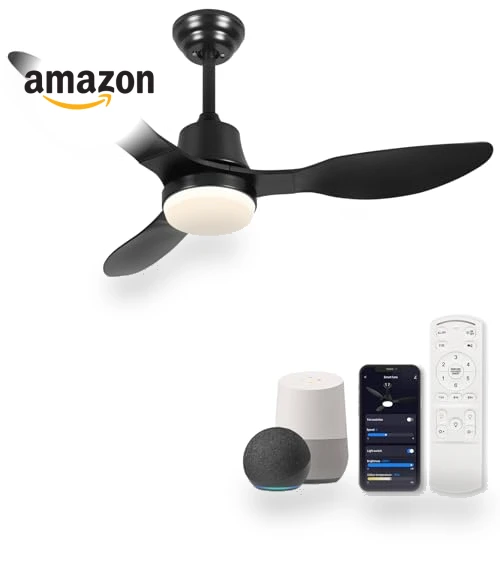 Smart Ceiling Fan with Light — Ceiling Fan Wall Controls, LINJO