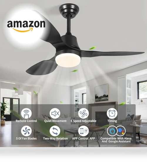 Smart Ceiling Fan with Light — Ceiling Fan Wall Controls, LINJO
