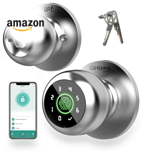 Smart Door Knob Fingerprint Door Lock — Smart Home Security, GHome Smart