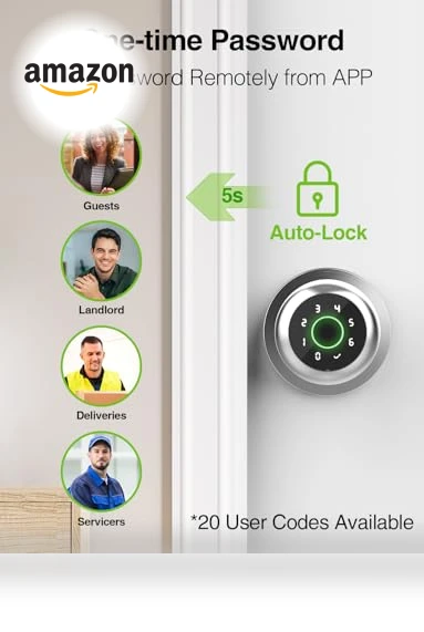 Smart Door Knob Fingerprint Door Lock — Smart Home Security, GHome Smart