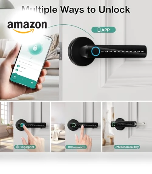 Smart Fingerprint Door Lock — Smart Home Security, Omlepai