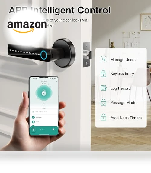 Smart Fingerprint Door Lock — Smart Home Security, Omlepai