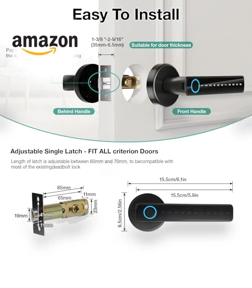 Smart Fingerprint Door Lock — Smart Home Security, Omlepai