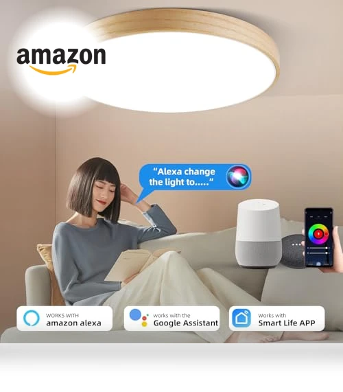Smart LED Ceiling Light — Close To Ceiling, HOREVO