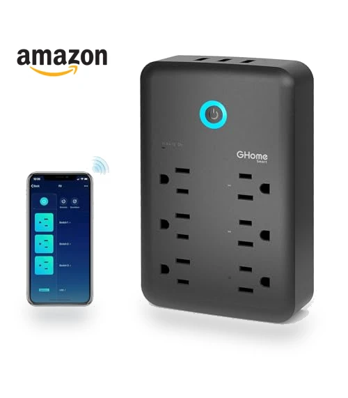 Smart Plug Outlet Extender with USB Wall Charger — Power Solutions & Surge Protection, GHome