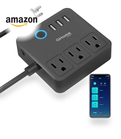 Smart Power Strip with USB Ports — Power Solutions & Surge Protection, GHome Smart