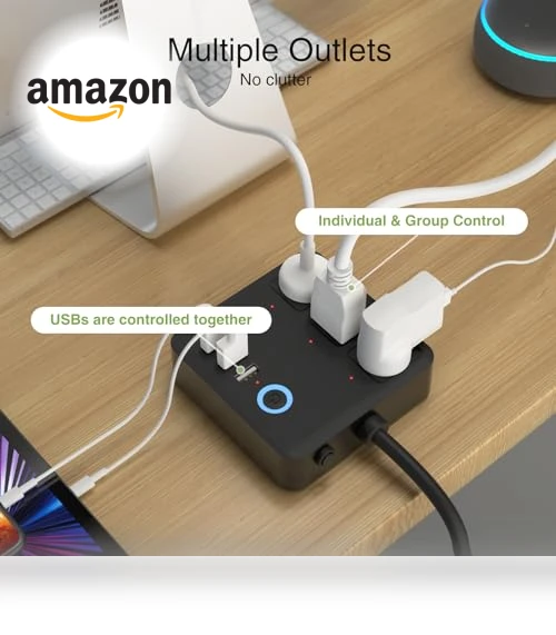 Smart Power Strip with USB Ports — Power Solutions & Surge Protection, GHome Smart