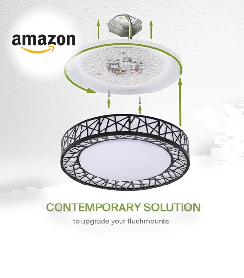 Smart RGBW Flush Mount Ceiling Light — LED, ASD