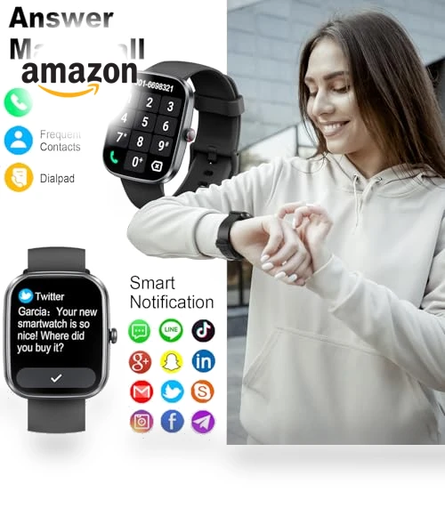 Smart Watch with Bluetooth Call and Fitness Tracking — Smartwatches, Soudorv