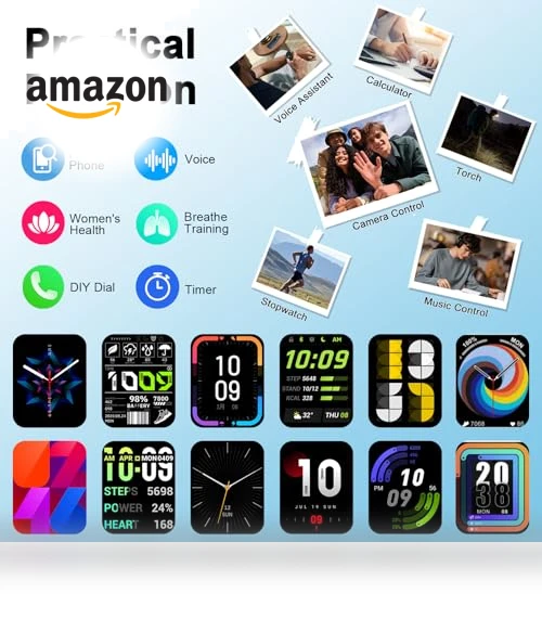 Smart Watch with Bluetooth Call and Fitness Tracking — Smartwatches, Soudorv