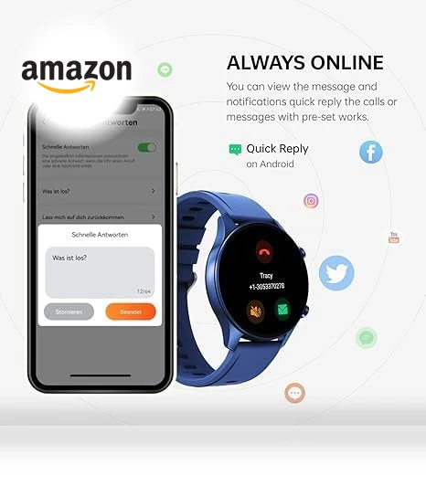 Smart Watch with Quick Text Reply and Health Monitoring — Smartwatches, Deeprio