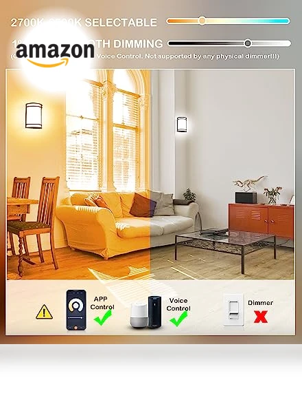 Smart WiFi LED Wall Sconce — Wall Lighting, CLOUDY BAY
