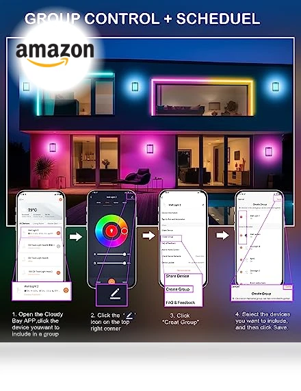 Smart WiFi LED Wall Sconce — Wall Lighting, CLOUDY BAY