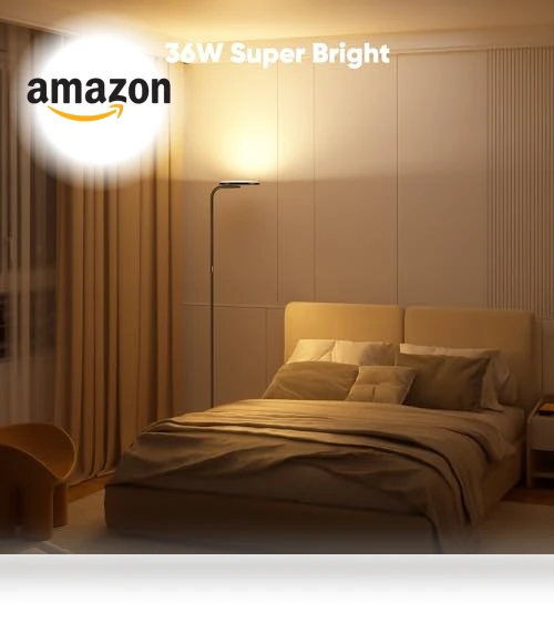 Super Bright LED Floor Lamp with Remote Control — Standing Lights, SIBRILLE