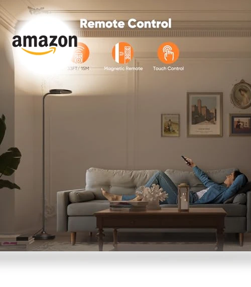 Super Bright LED Floor Lamp with Remote Control — Standing Lights, SIBRILLE