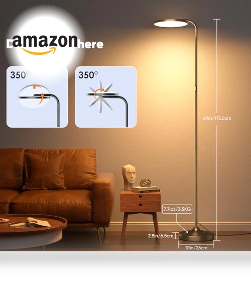 Super Bright LED Floor Lamp with Remote Control — Standing Lights, SIBRILLE