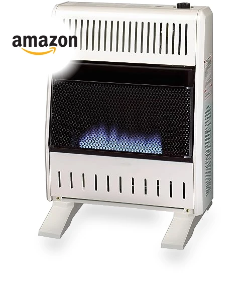 Ventless Natural Gas Blue Flame Space Heater with Thermostat Control — Portable Heating Solutions, ProCom