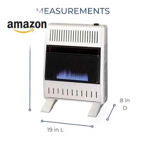 Ventless Natural Gas Blue Flame Space Heater with Thermostat Control — Portable Heating Solutions, ProCom
