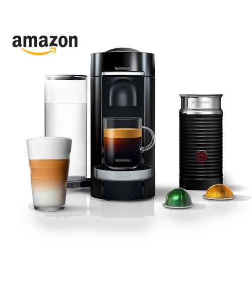 VertuoPlus Deluxe Coffee and Espresso Machine Bundle with Aeroccino Milk Frother — Coffee & Espresso Combos, Nespresso