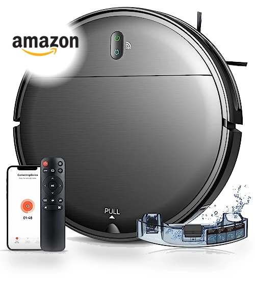 2 in 1 Robotic Vacuum Cleaner with Schedule, App/Voice — Smart Cleaning Robots, MAMNV