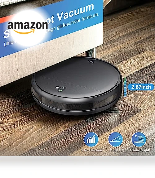 2 in 1 Robotic Vacuum Cleaner with Schedule, App/Voice — Smart Cleaning Robots, MAMNV