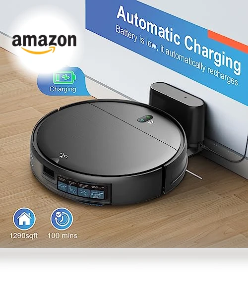 2 in 1 Robotic Vacuum Cleaner with Schedule, App/Voice — Smart Cleaning Robots, MAMNV