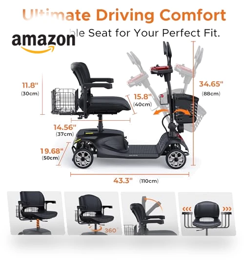 4 Wheel Powered Mobility Scooter — Mobility Scooters, ENGWE