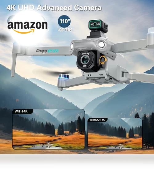 4K UHD Camera Drone with GPS — Drones, CANKETEC