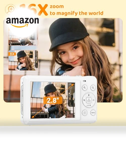 5K Digital Camera with 16X Zoom — Compact Digital Cameras, YiFuar