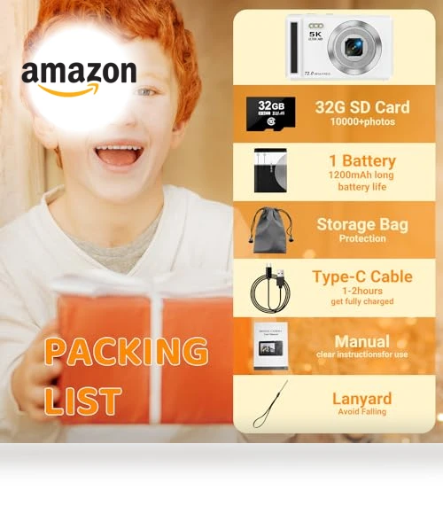 5K Digital Camera with 16X Zoom — Compact Digital Cameras, YiFuar
