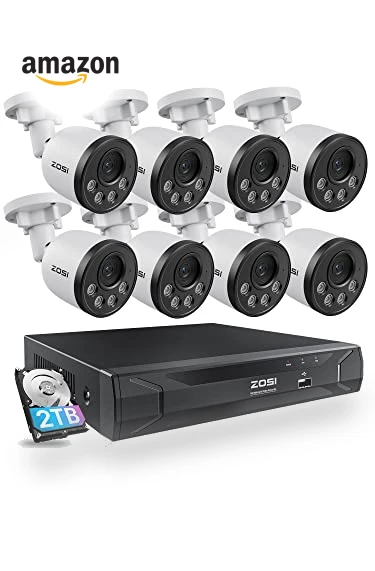 5MP 8CH PoE Security Camera System with Audio — Security Cameras, ZOSI