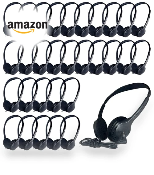 Class Set Headphones for Kids Students School Classroom — In-Ear Headphones, ZHENWAY