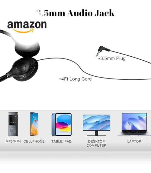 Class Set Headphones for Kids Students School Classroom — In-Ear Headphones, ZHENWAY