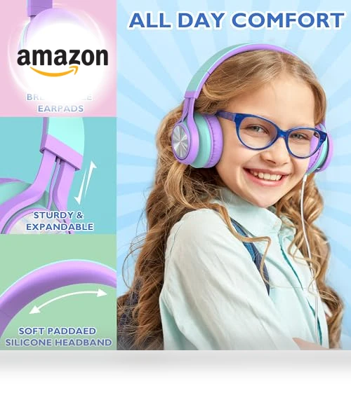Classroom Headphones Bulk 10 Pack with Microphone — In-Ear Headphones, AILIHEN