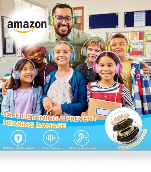 Classroom Headphones Bulk 10 Pack with Microphone — In-Ear Headphones, AILIHEN