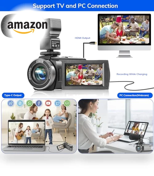 FHD 1080P Video Camera for YouTube — Camcorder, kimonie