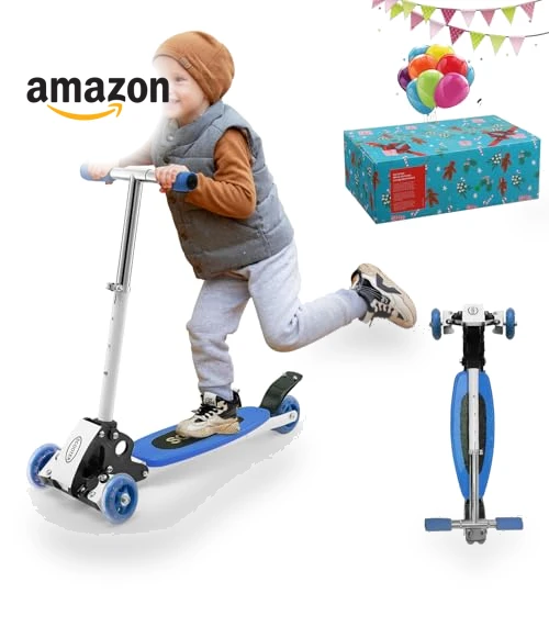 Foldable Three Wheel Lean-to-Steer Scooter for Kids — Electric Vehicles, VUGHIUA