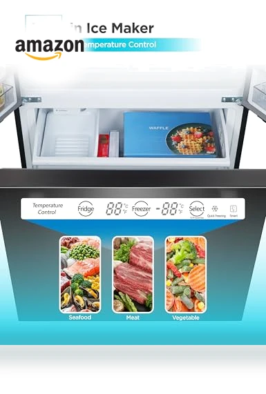French Door Refrigerator with Built-in Ice Maker — Cooling Solutions, BLACK+DECKER