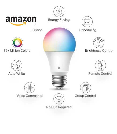 Full Color Changing Dimmable Smart WiFi Light Bulb — Lighting Solutions, Kasa Smart