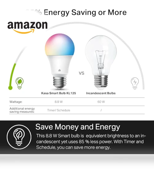 Full Color Changing Dimmable Smart WiFi Light Bulb — Lighting Solutions, Kasa Smart