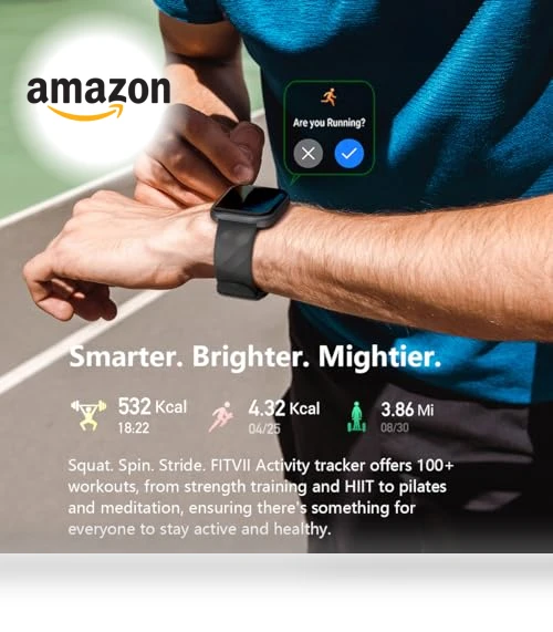Health & Fitness Tracker Smart Watch — Smartwatches, FITVII