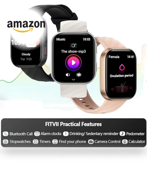 Health & Fitness Tracker Smart Watch — Smartwatches, FITVII