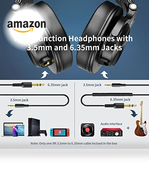 Hi-Res Studio Recording Headphones — Over-Ear Headphones, OneOdio