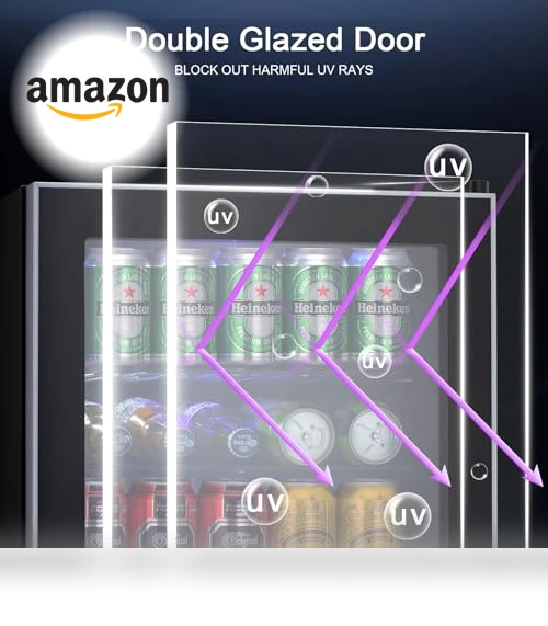 Mini Fridge Cooler - 60 Can Beverage Refrigerator — Mini Fridges, Antarctic Star