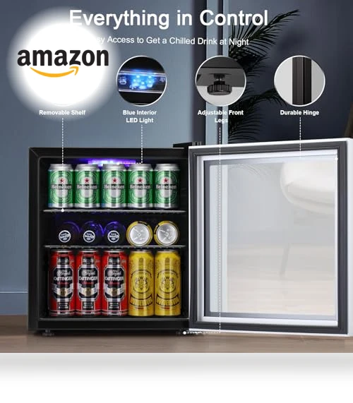 Mini Fridge Cooler - 60 Can Beverage Refrigerator — Mini Fridges, Antarctic Star
