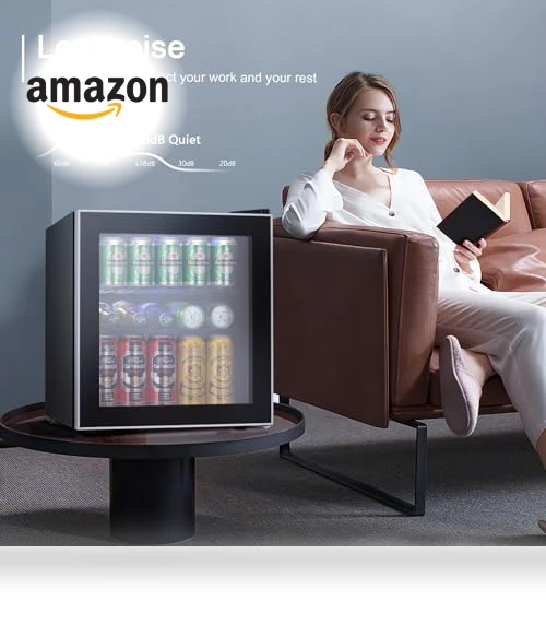 Mini Fridge Cooler - 60 Can Beverage Refrigerator — Mini Fridges, Antarctic Star
