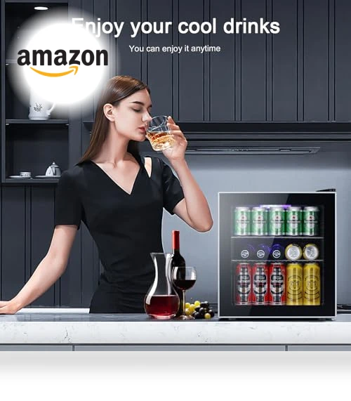 Mini Fridge Cooler - 60 Can Beverage Refrigerator — Mini Fridges, Antarctic Star