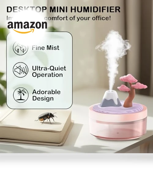 Night Light Humidifier with 2 Mist Modes — Air Moisturizers, ShunChengFa
