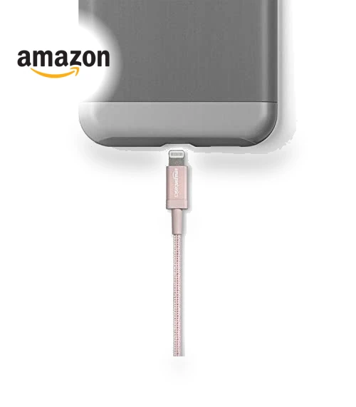 Nylon USB-A to Lightning Charger Cable — Chargers & Cables, Amazon Basics