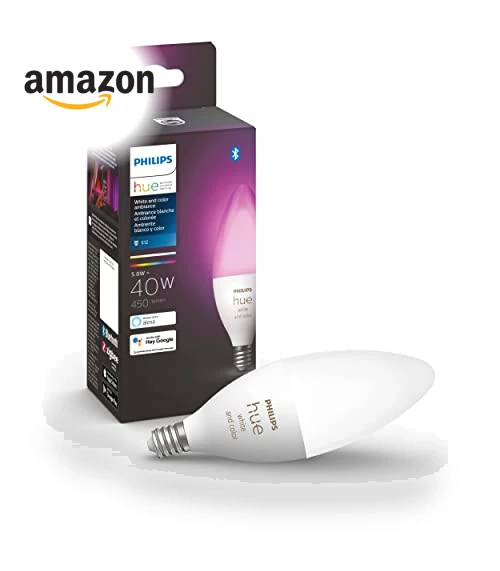 Smart 40W Candle-Shaped LED Bulb - White and Color Ambiance — LED, Philips Hue